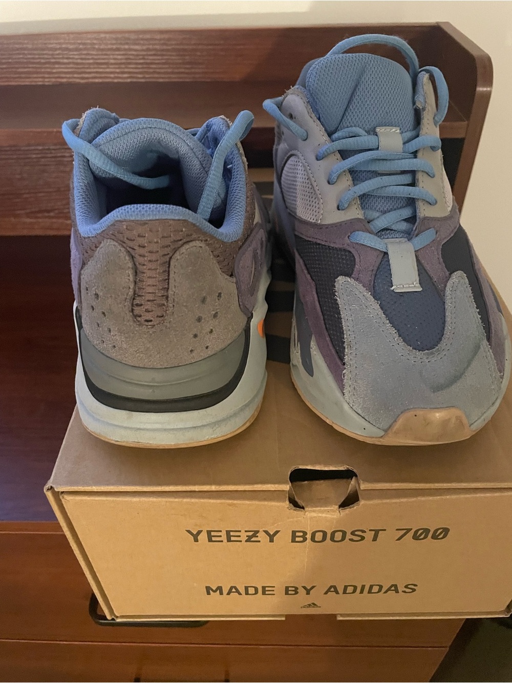 Yeezy - Boys size 6, adidas Yeezy Boost 700 — Light Blue & Gray Mix